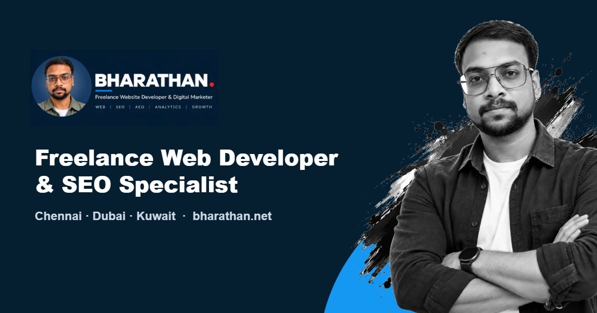 Bharathan - Freelance (WordPress Developer & SEO) preview