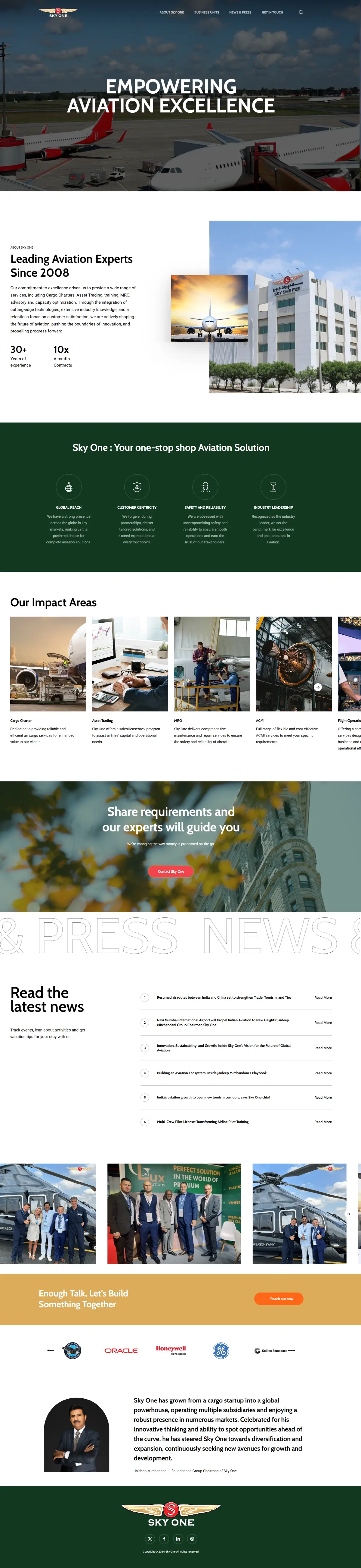 Sky One website by Bharathan, full-page screenshot